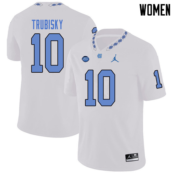 Jordan Brand Women #10 Mitchell Trubisky North Carolina Tar Heels College Football Jerseys Sale-Whit